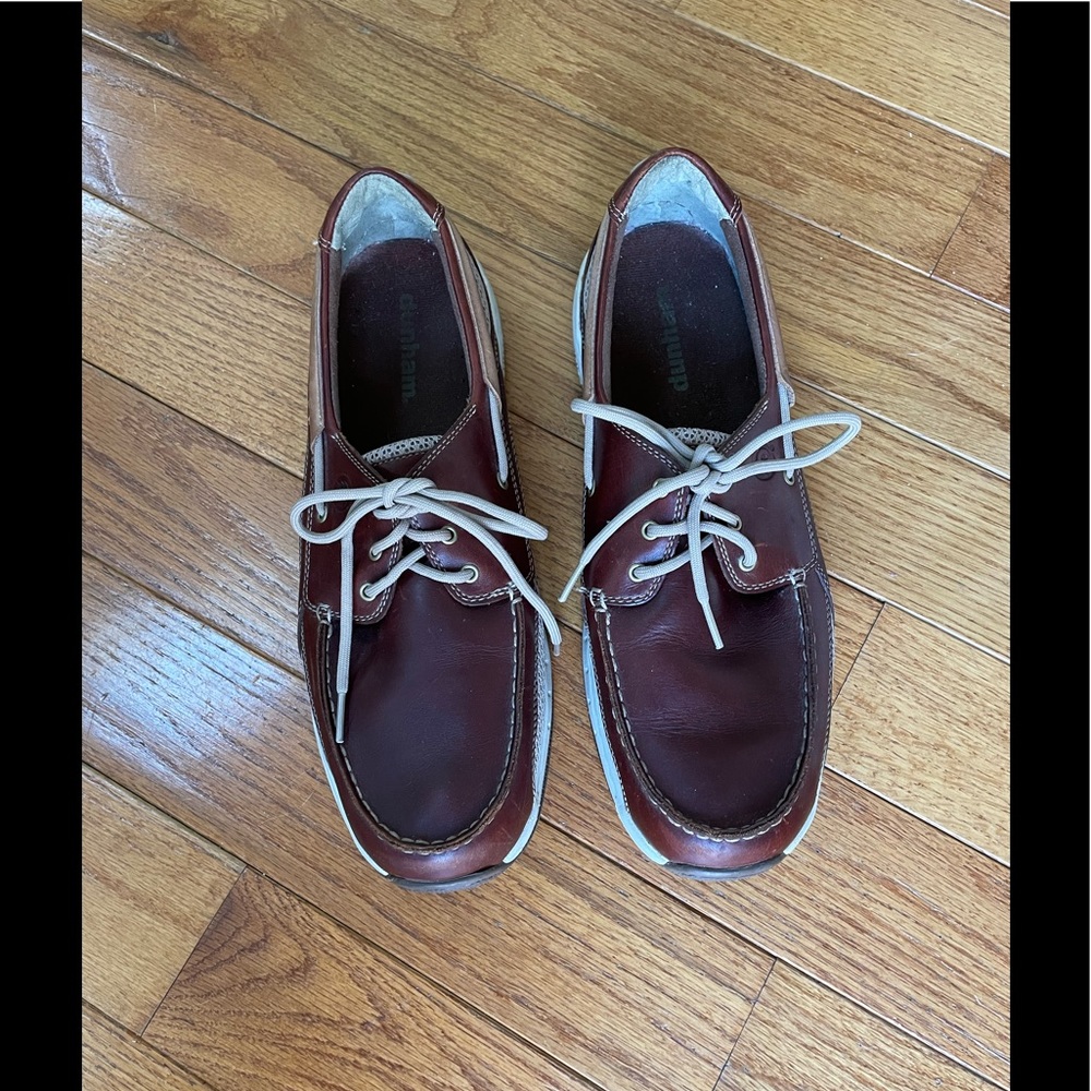 Men’s Dunham Captain Mesh Brown Leather Men's Boat Shoe Size 11 D
